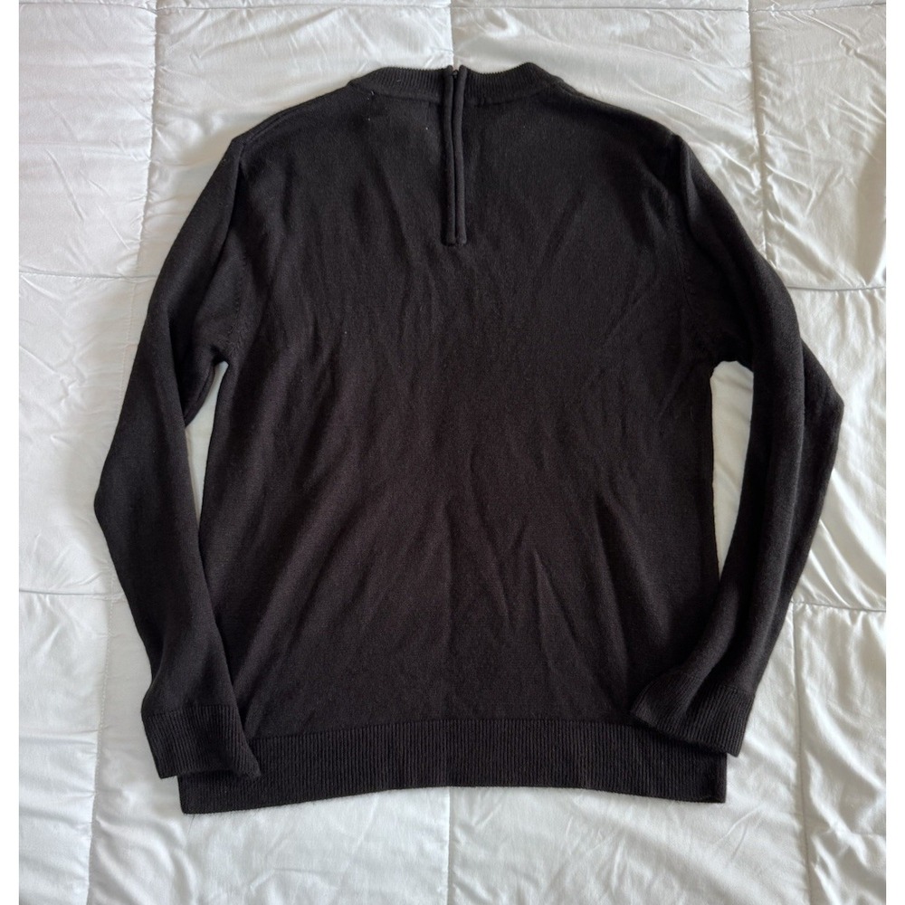 New Jenni Kayne Women's Size Large Fisherman Sweater Black Soft Casual Crewneck - Picture 7 of 8
